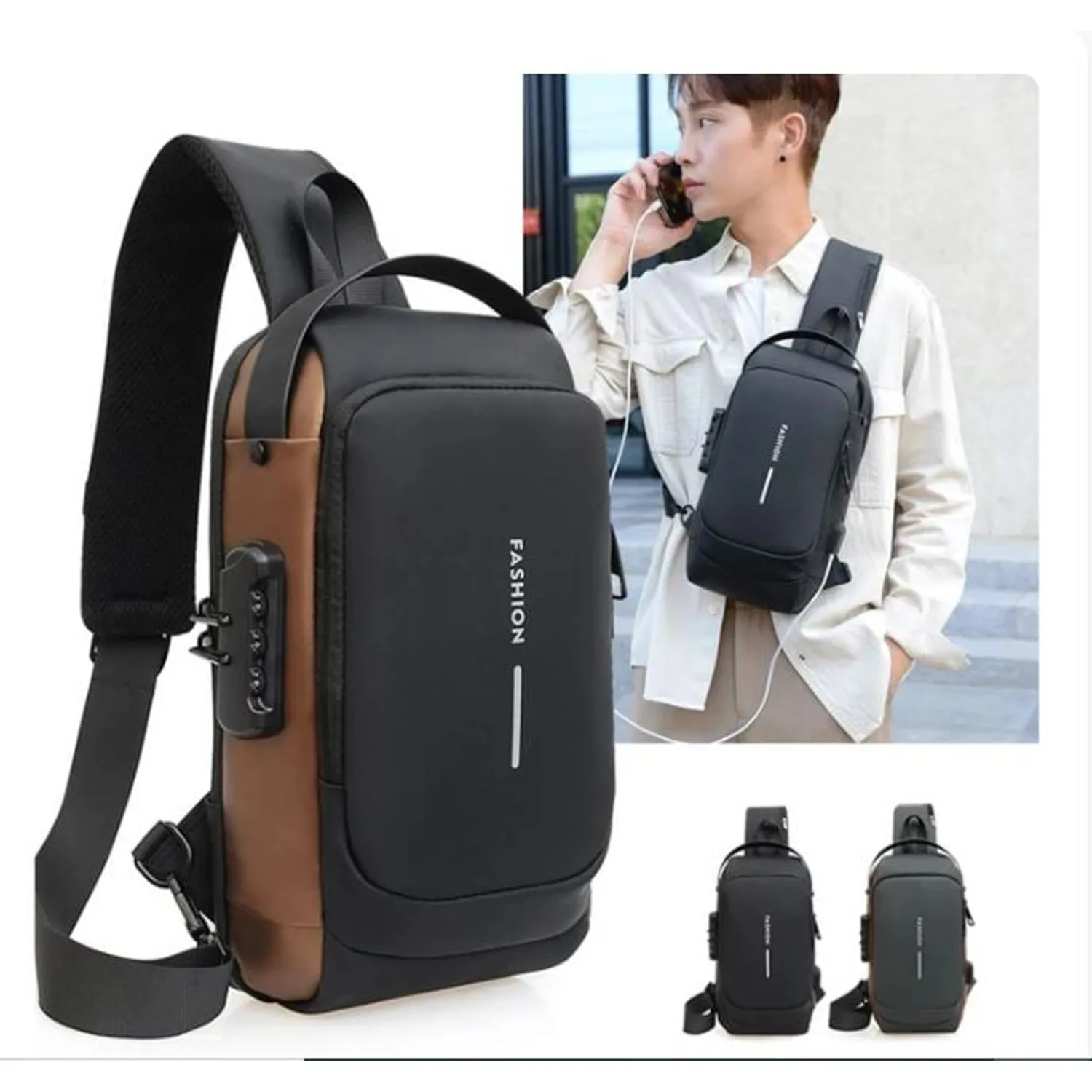 MOCHILA ANTIRROBO MINI LINTERNA